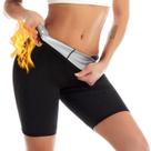 Sauna Sweat Shapewear, shorts de cintura alta, roupa de treino para coxas