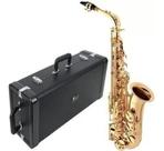 Sax Alto Eagle Sa501 Saxofone Mib Laqueado Com Case Luxo