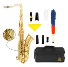 Sax Tenor Konig Dourado Bb Completo Estojo Boquilha Laqueado
