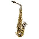 Saxofone Alto Niquelado com Chaves Douradas Tokai TSA200NL