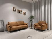 Sc-8807 conjunto internacional sofá 2,01m com 2 poltronas - material ecológico caramelo escritório sala consultório Sc-8807 conjunto internacional sofá 2,01m com 2 poltronas - material ecológico caramelo escritório sala consultório