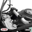 SCAM RISER 22 28 mm. adaptador Fixo de guidao preto PAR SPTO 271