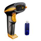 Scanner de código de barras sem fio NADAMOO 328 pés USB 1D Laser Orange Scanner de código de barras sem fio NADAMOO 328 pés USB 1D Laser Orange