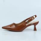 Scarpin Aberto Slingback Bebece Salto Baixo Bico Fino Macio