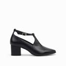 Scarpin Ankle Boot Fivela Couro