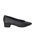 Scarpin bico fino baixo usaflex couro