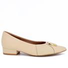Scarpin bico fino usaflex couro