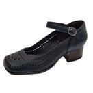 Scarpin Boneca Quadrado Couro de Carneiro Azul Marinho Scarpin Boneca Quadrado Couro de Carneiro Azul Marinho