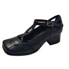Scarpin Boneca Quadrado Couro de Carneiro Preto