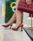 Scarpin Carla Carvalho Salto Taça 9,5 BORDO MARSALA