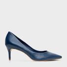 Scarpin Carrano Valentina Salto Medio Verniz Azul