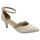 Scarpin Casual Feminino Beira Rio 4076.1322 Strass Branco Off Scarpin Casual Feminino Beira Rio 4076.1322 Strass Branco Off