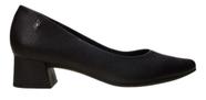 Scarpin casual salto bloco usaflex couro