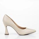 Scarpin casual salto flare Mariotta Manteiga
