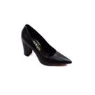 Scarpin Chic Line Luxo Preto Bloco Fechado Salto 10cm