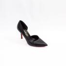 Scarpin Chic Line Luxo Preto Recortado Salto Fino 10cm Scarpin Chic Line Luxo Preto Recortado Salto Fino 10cm