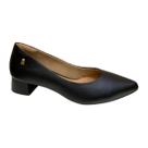 Scarpin Confort Preto Couro Macio Salto Baixo Scarpin Confort Preto Couro Macio Salto Baixo