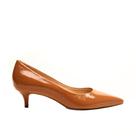 Scarpin Couro Marrom Salto Baixo Cecconello 2629001-14
