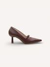 Scarpin Couro Mary Jane Marrom