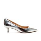 Scarpin Couro Prata Salto Baixo Cecconello 2629001-12 Scarpin Couro Prata Salto Baixo Cecconello 2629001-12