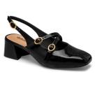 Scarpin Dakota Feminino Sapato Fivelas Salto Bloco D0081 Cor:PretoTamanho:38