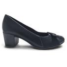 Scarpin em Couro com Laço Salto Bloco Médio Usaflex AF120 Scarpin em Couro com Laço Salto Bloco Médio Usaflex AF120