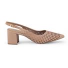 Scarpin Fem Bottero Couro Salto Bloco Nude 354913-1