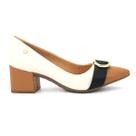 Scarpin Feminina Via Uno 905001 Biocolor Sapato Salto Grosso