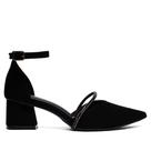 Scarpin Feminino Bebecê Nobuck Salto Bloco Preto Scarpin Feminino Bebecê Nobuck Salto Bloco Preto