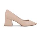 Scarpin Feminino Bebecê Salto Bloco Nude - T3837 Scarpin Feminino Bebecê Salto Bloco Nude - T3837