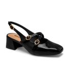 Scarpin feminino dakota slingback salto bloco grosso macio