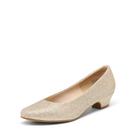 Scarpin Feminino DREAM PAIRS Mila com Salto Grosso Baixo Dourado 39