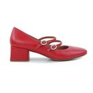 Scarpin Feminino Lia Line Couro Vermelho - 2315