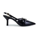 Scarpin Feminino Offline Salto Fino Verniz Preto - 5602