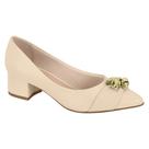 Scarpin Feminino Salto Bloco Creme Beira Rio 4182.232 Scarpin Feminino Salto Bloco Creme Beira Rio 4182.232