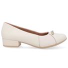 Scarpin Feminino Salto Bloco Marfim Usaflex UD06003