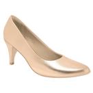 Scarpin Feminino Salto Médio Ouro Rosado Piccadilly 745035-859