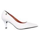 Scarpin Feminino Salto Médio Pelica Branco Vizzano 1185.702 Scarpin Feminino Salto Médio Pelica Branco Vizzano 1185.702