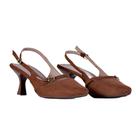 Scarpin Feminino Slingback Salto 6,5cm Bico Fino Camurça Fivela Ajustável Elegante Confortável Casua Scarpin Feminino Slingback Salto 6,5cm Bico Fino Camurça Fivela Ajustável Elegante Confortável Casua