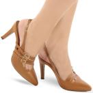 Scarpin Feminino Slingback Salto Confortável P124