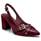 Scarpin Feminino Slingback Verniz Cherry Via Marte 028-023-01