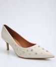 Scarpin Feminino Strass Bico Fino Salto Fino Vizzano-11270