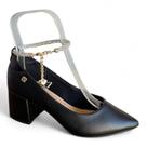 Scarpin Feminino Strass Com Fecho Salto Santinelli Conforto