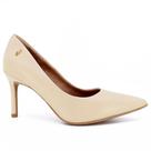 Scarpin Feminino Usaflex Bico Fino Couro Vanilla - AH19