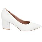Scarpin Feminino Usaflex Ep12001004 Em Couro Branco