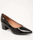Scarpin Feminino Verniz Bico Fino Vizzano Preto-38028