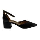 Scarpin Feminino Vizzano Bico Fino salto Bloco Preto - 1220 Scarpin Feminino Vizzano Bico Fino salto Bloco Preto - 1220