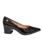 Scarpin Feminino Vizzano Salto Bloco Grosso 1220315 Pr Vern