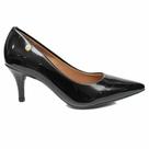 Scarpin Feminino Vizzano Salto Médio Bico Fino - Verniz Preto