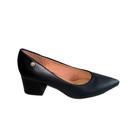 Scarpin Feminino Vizzano Salto Médio Bloco Grosso 1220315 Pelica